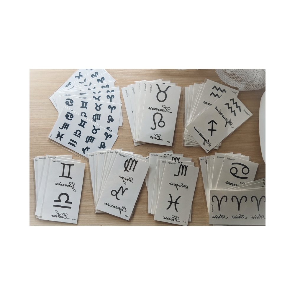 LOT Zodiac Temporary Tattoos Astrology ✨